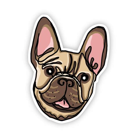 French Bulldog Sticker For Decorating Designed By Sigrid Forsythe