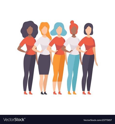 Girls Of Different Nationalities And Cultures Vector Image