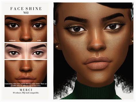 Sims 4 Face Shine Cc