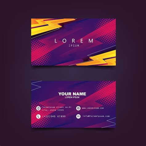 Premium Vector Modern Business Card Template Design With Abstract