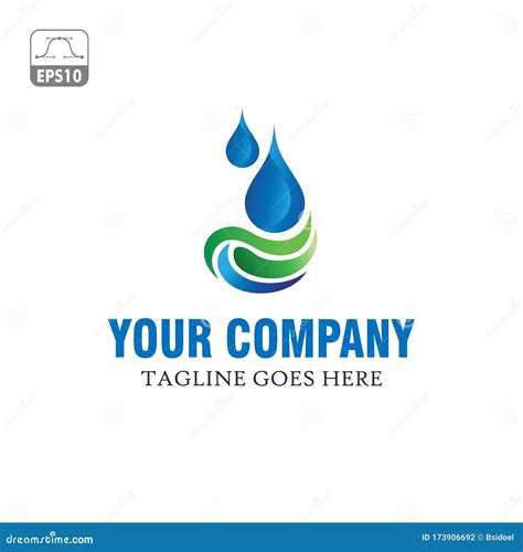 Drinking Water Company Logos And Water Companies F Stock Vector