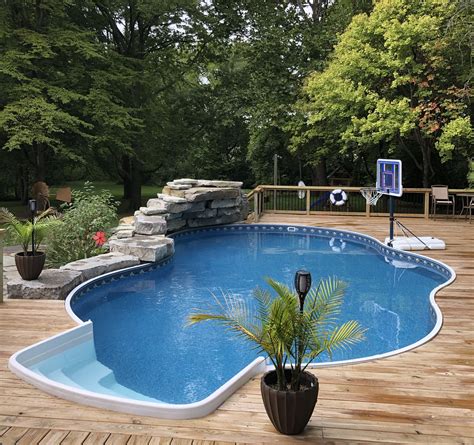 Famous Semi Inground Pool Ideas With Deck 2022