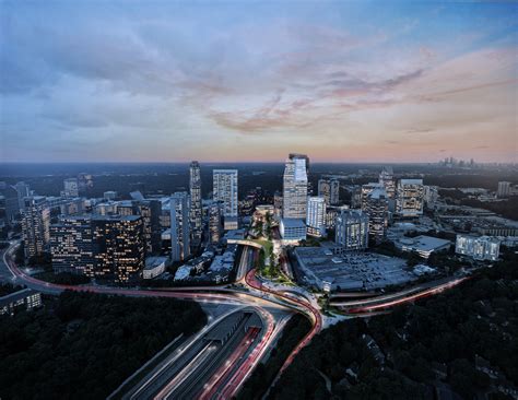 Green Urban Park Floating Above a Highway Unifies Buckhead Neighborhood