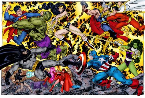 Avengers Vs The Justice League John Byrne Pop Art Posters