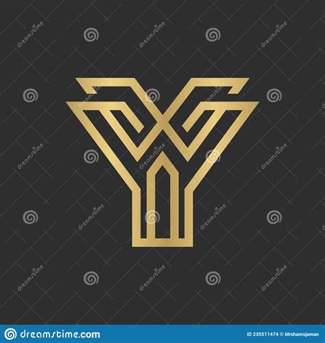 logotipo das iniciais do alfabeto yx xy x e y ilustração do vetor ilustração de elemento