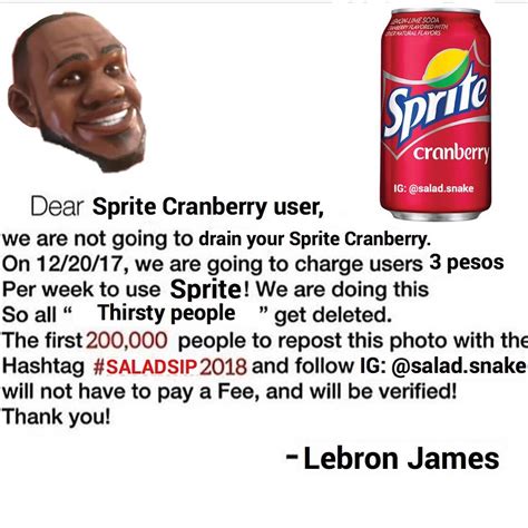 I like sprite a lot, but i try not to drink it. Top 18 sprite cranberry meme | SO LIFE QUOTES