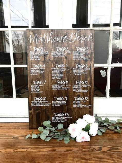 Custom Wood Wedding Seating Chart Unconventional Seating Charts From