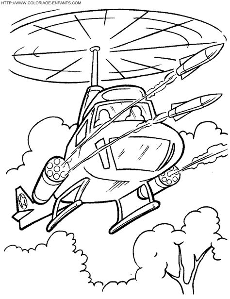 Dibujo Helicoptero A Colorear Paginas De Dibujos Transportes Para Los