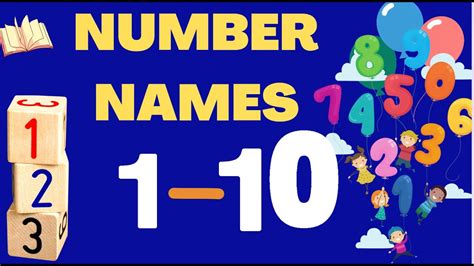 Number Names 1 10 In English Number Value Learn Number Spellings