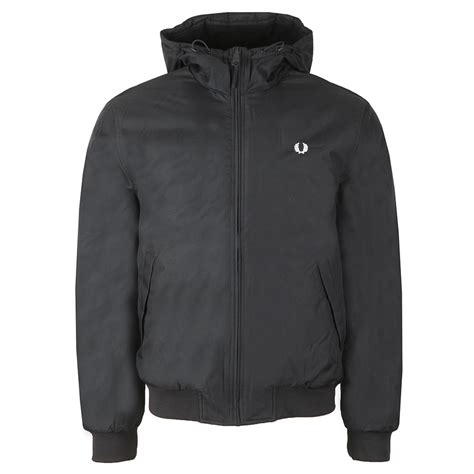 fred perry hooded padded brentham jacket oxygen clothing