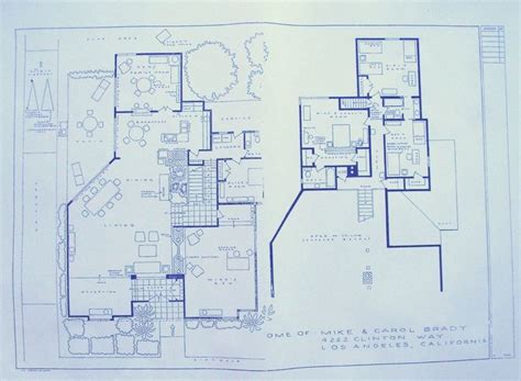 Floor Plan From The Brady Bunch Blueprints Tv Show House House Layouts