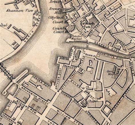 Limerick Map Old Map Of Limerick Fine Archival Print On Etsy