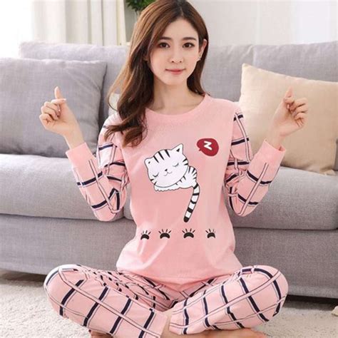 Poseca Poseca Teen Girls Pajamas Set For Women Small Size Long Sleeve