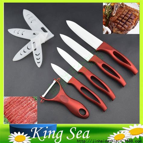 3456 Ceramic Knife Set With Plastic Cover Chefslicingutility