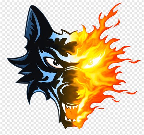 Wolf Flame Carnivores Animals Wolf Png Pngegg
