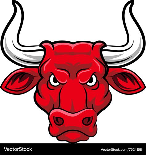 Cartoon Of Angry Bull Mascot Character Royalty Free Vector