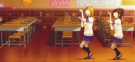 Anime Kawaii Girls Dancing Animated S