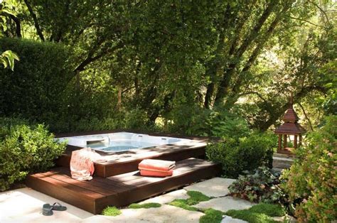 40 outstanding hot tub ideas to create a backyard oasis hot tub landscaping hot tub outdoor