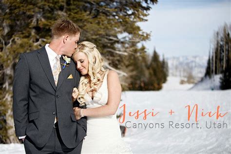 Cozy Winter Wedding At Canyons Resort Utah Mountainside Bride