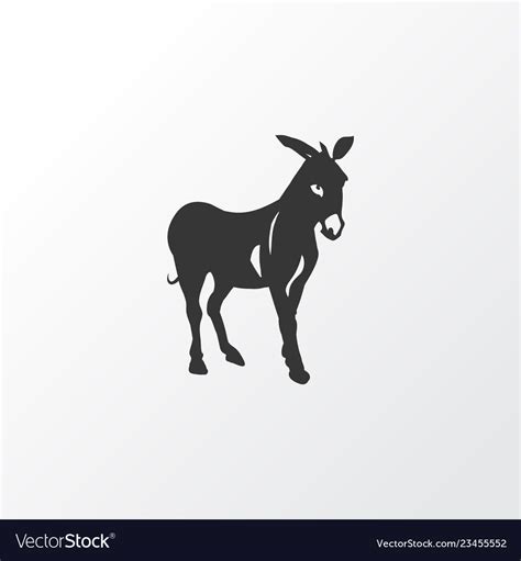 Donkey Icon Symbol Premium Quality Isolated Mule Vector Image