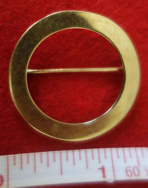 Gold Eternity Circle Pin 14k 1950s Vintage From Cowhollowcollectibles