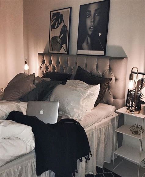 Master bedroom inspo bedroom goals black and white silver. pinterest || instagram || macselective | Bedroom decor, Room inspiration, Room