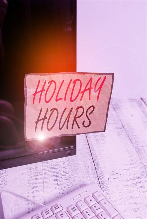 Writing Note Showing Holiday Hours Business Photo Showcasing Employee