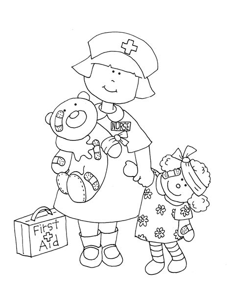 Coloring Picture Of A Nurse Coloring Pages