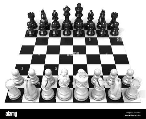 Chess Board With All Chess Pieces Stock Photo Alamy