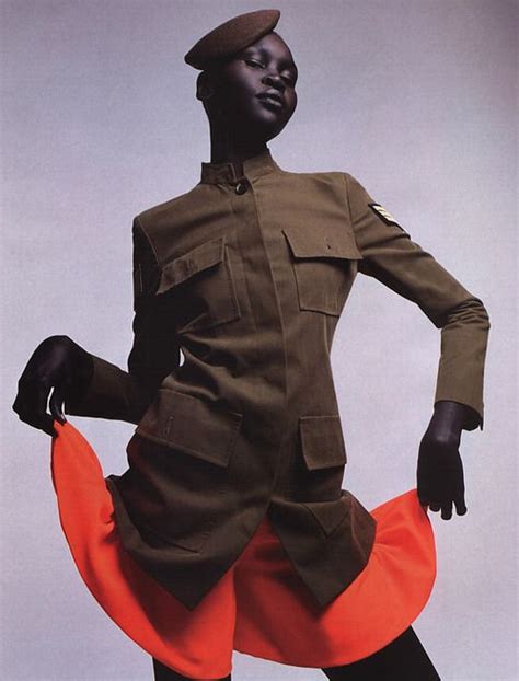 anotherafrica model alek wek serving ‘military realness fashion fashion images fashion