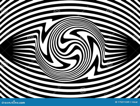 Background In The Style Of Optical Illusion Black And White Lines