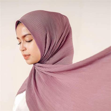 Jual Pashmina ceruty baby doll Jilbab Pashmina Plisket Pleats Ceruti