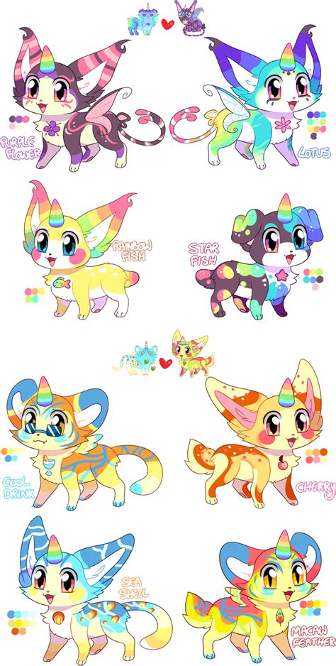 Unicat Adoptables Open By Rayfierying On Deviantart