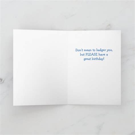 Funny Lawyer Witnessing The Badger Birthday Card Zazzle