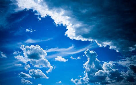 Free Photo Cloudy Blue Sky Back Shapes Resource Free Download