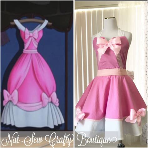 Disney Princess Apron Costume Dress Pink Now Cinderella Mice Made