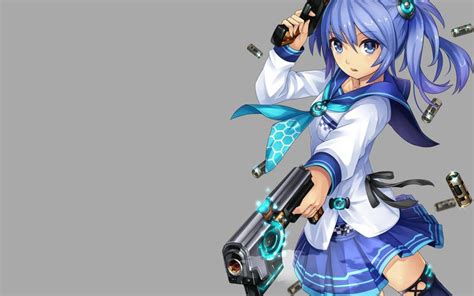 Cute Anime Girl Holding Gun Sexiz Pix