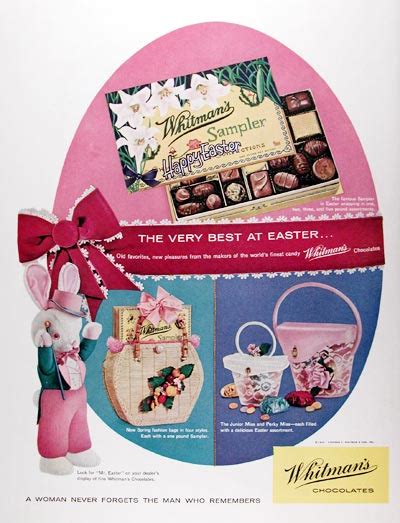 1959 Whitman S Easter Chocolates Classic Vintage Print Ad