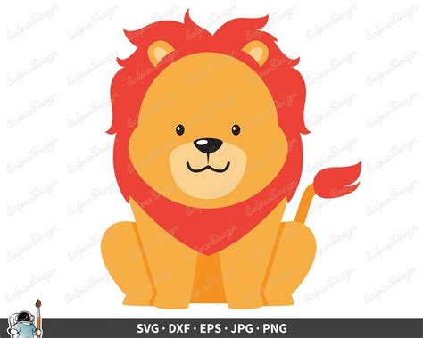 Cute Lion Svg Lion Clip Art Vector Lion Clipart Lion Cricut Etsy
