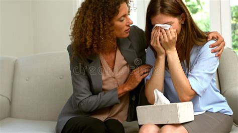 Woman Taking Care Of Her Sad Friend Stock Footage Video Of Depression