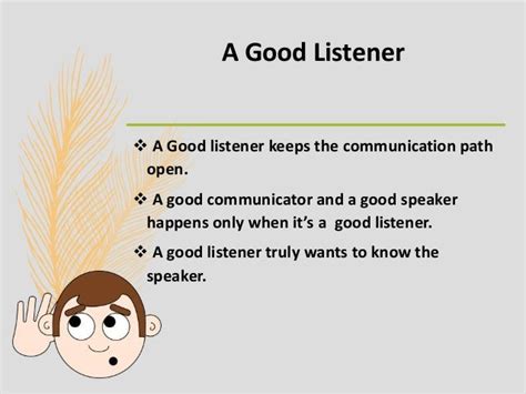 Qualities Of A Good Listener