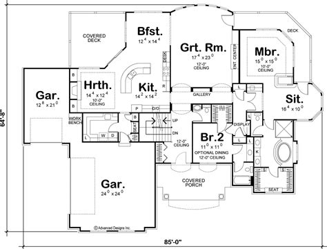 1 Story Traditional House Plan Baxter House Plans Traditional