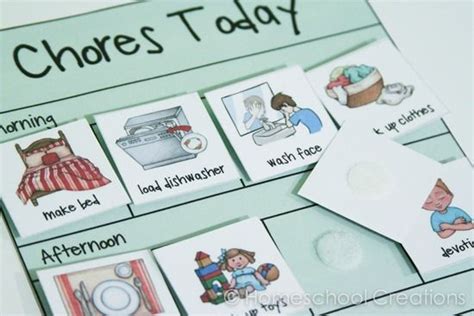 Free Preschool Chore Charts Preschool Chore Charts Preschool Chores