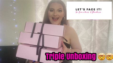 Lets Face It Beauty Box Triple Unboxing I Was So Excited For These