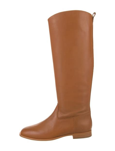 Reformation Leather Riding Boots Brown Boots Shoes Wrfmn123992 The Realreal