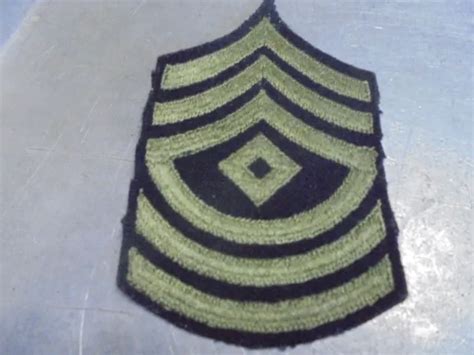 Wwii Us Army Rank Insignia Patch First Sergeant 995 Picclick