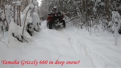 Yamaha Grizzly 660 In Deep Snow Youtube