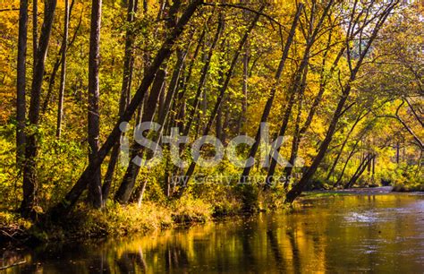 Early Autumn Color Along The Gunpowder River In Gunpowder Falls Stock Photos