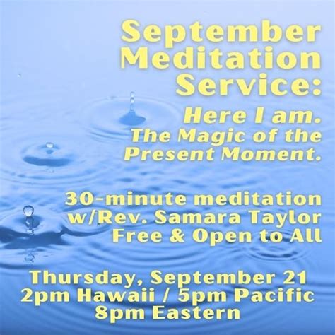 September 2023 Meditation Service Free Clairvoyant Center Of Hawaii