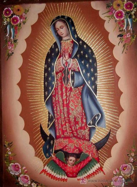 Virgen De Guadalupe With Mexican Flag